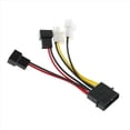 thumbnail image 2 of 2 Uds Molex de una Ventilador de 3 Pines Adaptador Cable de Alimentación Conector Ventilador de Refrigeración Ordenador Cables 12V/5V CC para CPU PC Ventilador con Cubierta, 2 of 5