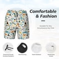 thumbnail image 5 of Fotbe Cartoon Dinosaur Men’s Swim Trunks Quick Dry Swim Shorts Board Shorts with Mesh Lining-Medium, 5 of 9