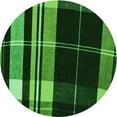 thumbnail image 1 of Ahgly Company Tapis Rond Lavable en Machine Intérieur Transitionnel Vert Forêt Foncé, 5 Pieds Rond, 1 of 7