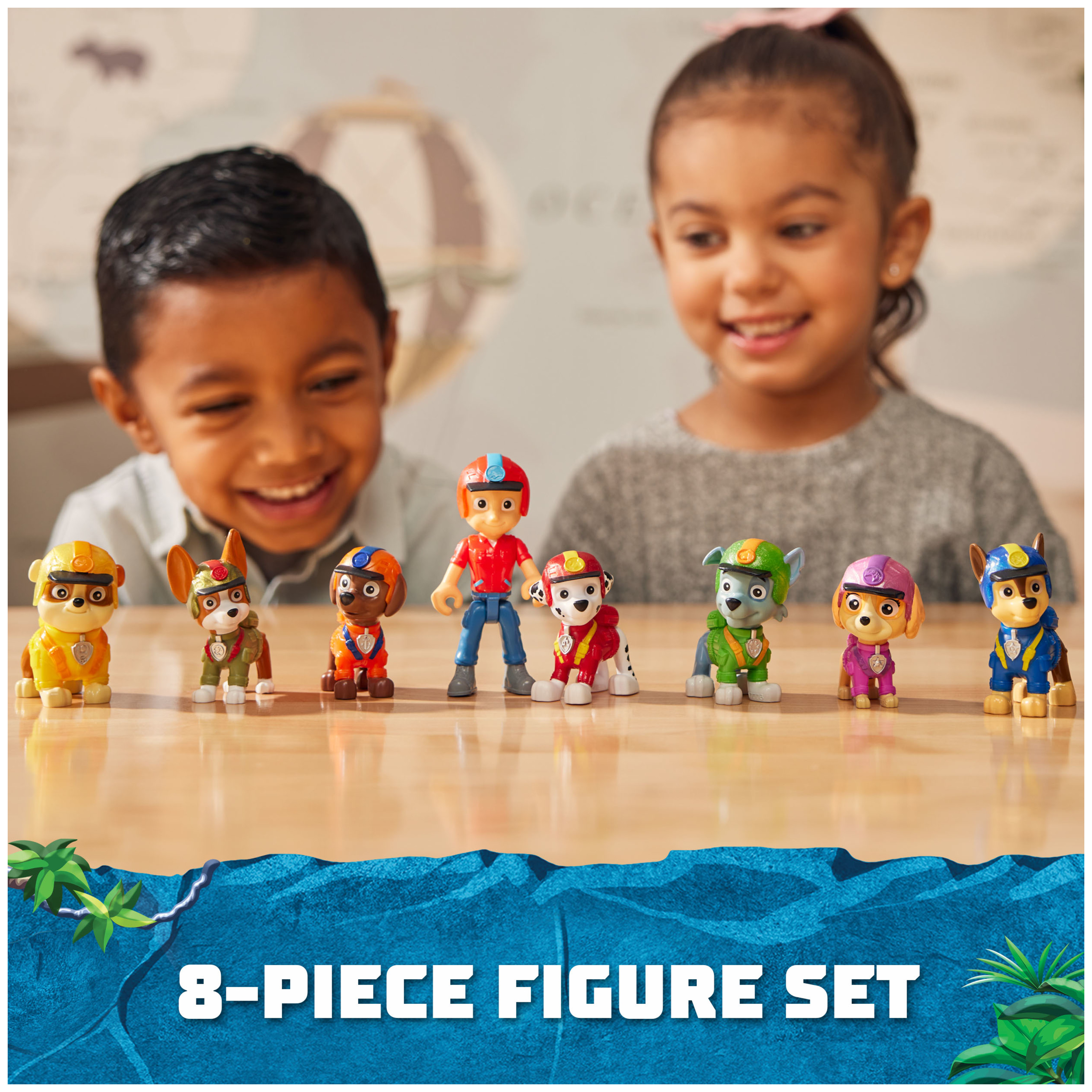 Paw Patrol: Jungle Pups, 8-Piece  Figures Gift Pack, Toys for Kids Ages 3 and Up