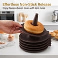 thumbnail image 6 of 6 Pack Silicone Donut and Bagel Baking Molds, Nonstick Reusable Silicone Donut Pan for Home Baking, 6 of 7