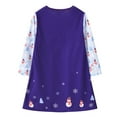 thumbnail image 3 of NAISIBABY Girls Long Sleeved Dresses, Cotton Casual Crewneck Cute Prints Fall Winter Christmas Dress Purple 6-7T, 3 of 3