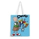 thumbnail image 1 of Doug Bolso de tela con estampado de lienzo para mujer, bolsa de compras reutilizable y estética, con cremallera interior, regalo para mujer, 35 × 40 cm., 1 of 6