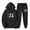 #030-Black, variant on Womens Easter Print Sweatsuit Set, Hooded Jacket and Pants, Casual Sporty Wear for Spring Outfits and Holiday Fashion