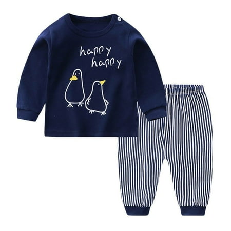 

Promotion!Autumn Spring Baby Boys Girls Sweatsuit Pajamas Set Long Sleeve Pullover Sweatshirt+Pants Sleepwear Cartoon Dinosaur Loungewear