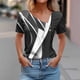 thumbnail image 1 of Fiudx Ofertas de La Semana Camisa de Manga Corta para Mujer con Camiseta Informal con Botones Estampados a Cuadros, 1 of 4