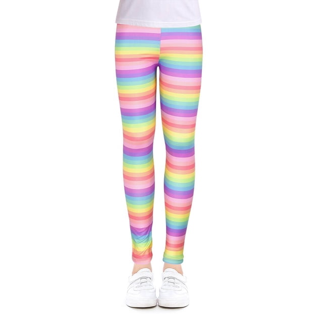 Leggings para niñas para ropa de viaje al aire libre, pantalones para niñas, ropa informal para estudiantes, impresión elegante y personalizable por computadora para 4-13 años Tan Jianjun unisex