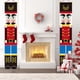 thumbnail image 5 of Juego de 2 pancartas navideñas de Cascanueces, decoración para puerta de entrada, porche, fiesta infantil, modelo de soldado de tamaño natural (C) Rojo Verde, 5 of 5