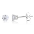 thumbnail image 2 of Vir Jewels 2/3 CTTW Lab Grown Diamond Stud Earrings Women in 14K White Gold VS1 Clarity, 2 of 7