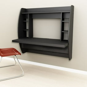 Zimtown Wall Mounted Floating Computer Desk With Storage Shelf
