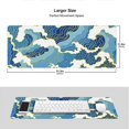 thumbnail image 3 of Japanese Blue and White Wave Large Gaming Mouse Pad,Long Non-Slip Rubber Base for Desk,Stitched Edges Playmat Gifts for Men Women,Mouse Mat Desk Pad for Office Home 31.5×11.8 Inch, 3 of 6