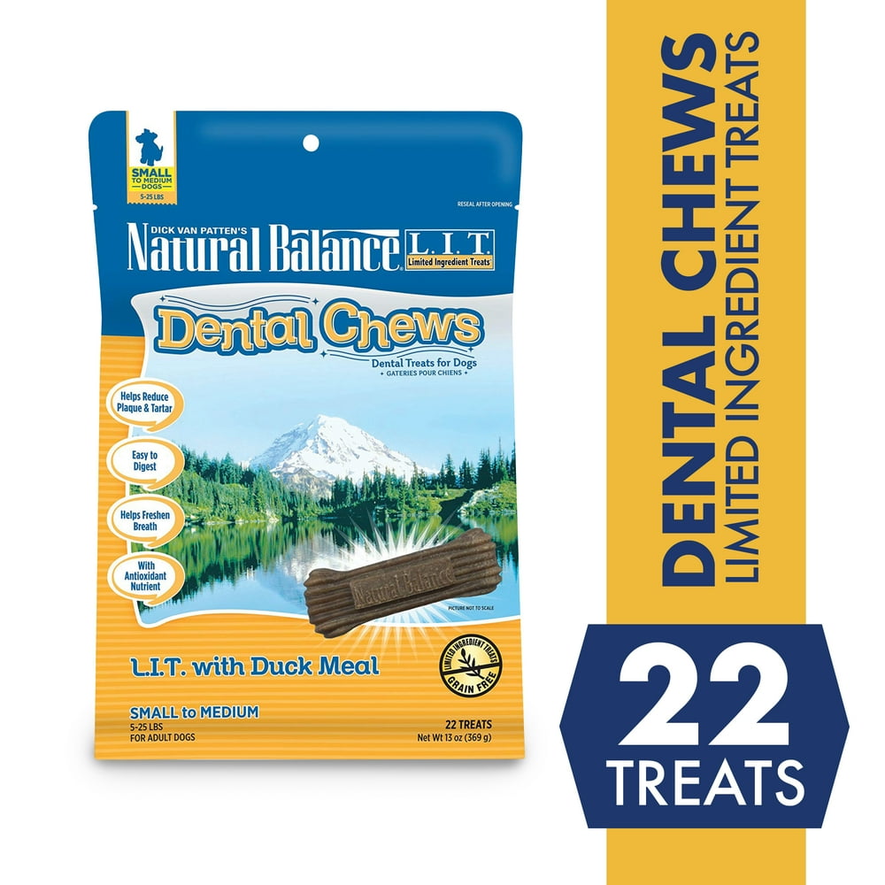 Natural Balance Dental Chews L.I.T. Limited Ingredient Treats Duck Meal