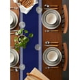 thumbnail image 5 of Hokiten Table Runners 60 Inches Long Dress Scarves, Navy Blue Geometric Farmhouse Kitchen/Dining Table Runner, Small Coffee Tablerunners, White Greek Key Farmhouse 13x60 Inch, 5 of 7