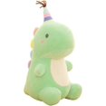 thumbnail image 1 of ZHAOCHENG Muñeco de peluche de dinosaurio, lindos juguetes de peluche para niños, almohadas de peluche de animales, regalo perfecto para niños y adultos (verde, 23 cm), 1 of 4