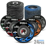 SHALL Flap Discs 4 1/2 for Angle Grinder Cutting Disc, Cut Off Wheels 4 1/2 inch, 24-Pack Flap Disc Zirconia Grinding Wheel