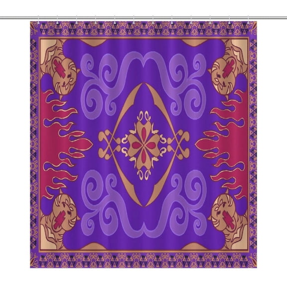 Aladdin Shower Curtain Modern Home Bathroom Bathtub Decor Waterproof Fabric with Hooks