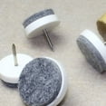 thumbnail image 3 of Reduce Noise 15mm/18mm/20mm/22mm/24mm/28mm/30mm Skid Nail-on Chair Table Leg Protector Furniture Felt Pad Slider Glide Pads WHITE 28MM, 3 of 8