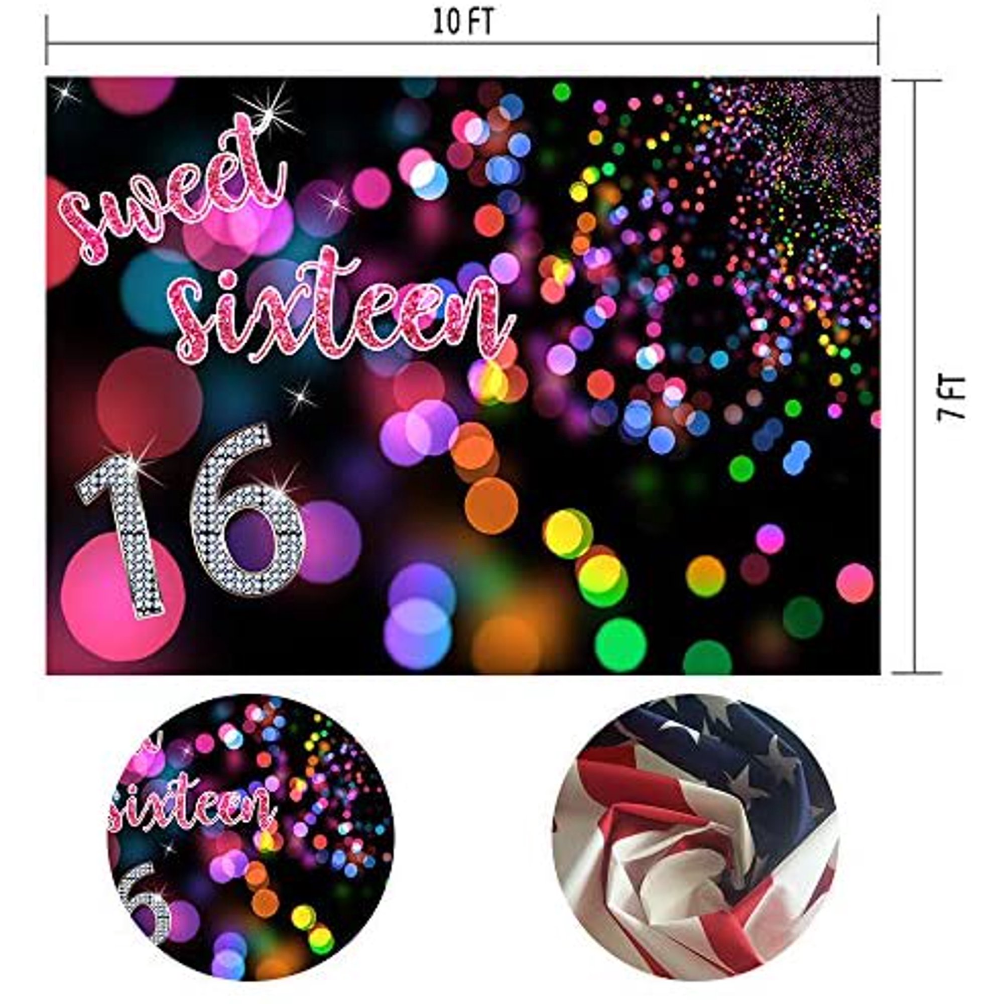 Mme 10x7ft Fantasy Neon Disc Background Sweet 16 Birthday Party Large Size Seamless Backdrop Photo Booth Props Zyme0677 Walmart Canada