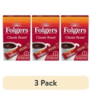 (3 pack) Folgers Classic Roast Instant Coffee, Single Serve Packets