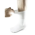thumbnail image 4 of 6 Pairs Men's Athletic Cotton Casual Crew Solid Sport Socks White Size 10-13, 4 of 5