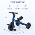 thumbnail image 3 of Gymax 5-In-1 Toddler Bike Kids Balance Bike w/ Removable Pedals Adjustable Handlebar Blue, 3 of 10