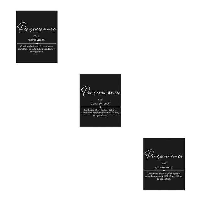 Billuyoard Carteles de letras en blanco y negro, arte de pared inspirador, empresario motivacional, oficina, sala de estar, dormitorio, Type1 NO1