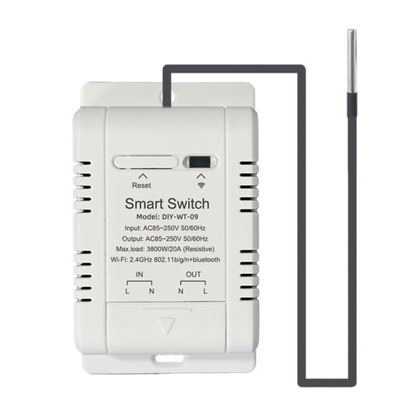 Ewelink WiFi Temperature Switch Mobilephone APP Control with Data Statistics Support IFTTT Automation Scenarios Function Compatible with Alexa and Assistant for Voice