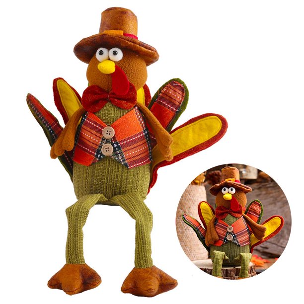Pavo Relleno Para Decoración Del Hogar, Decoración De Pavo De Peluche De Acción De Gracias, Gran Regalo Para La Familia Cateissary HA046587-02