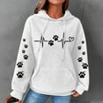 thumbnail image 1 of DPTALR Women Print Round-Neck Long Sleeve Loosen Single Sweatshirt Tops Pullover Blouse, 1 of 4