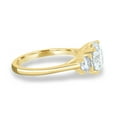 thumbnail image 4 of ESTE ORIGIN 2.00Ct Round Cut Moissanite Trellis Trilogy Engagement Ring – 3-Stone Weave Setting in 10K Yellow Gold for Women, 4 of 7