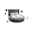thumbnail image 2 of Meridian Furniture Luxus Gray Velvet Queen Bed, 2 of 12