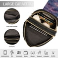 thumbnail image 4 of Stylish Leather Crossbody Bag 8.46x5.9x2.16In Easy To Carry Multi-Purpose Travel Hiking Shopping Fashion Bag Cartoon Purple Cloud, 4 of 7