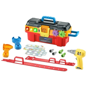 VTech Drill & Learn Toolbox Pro with Accessories, Baby and Toddler Toys
