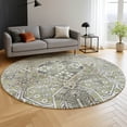 thumbnail image 6 of Addison Rugs Mayfield Premium Machine Washable Traditional Global Aloe Round Rug, 8' x 8', 6 of 6