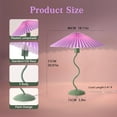 thumbnail image 3 of Purple Funky Table Lamp with Pleated Lamp Shape, Unique Table Lamp for Bedroom, Sage with Purple Table Lamp Bedside Lamps for Nightstand, Living Room (Purple), 3 of 16