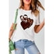 thumbnail image 4 of ABPHQTO Camiseta blanca con estampado de corazón del día de la moda occidental de San Valentín para mujer, 4 of 5
