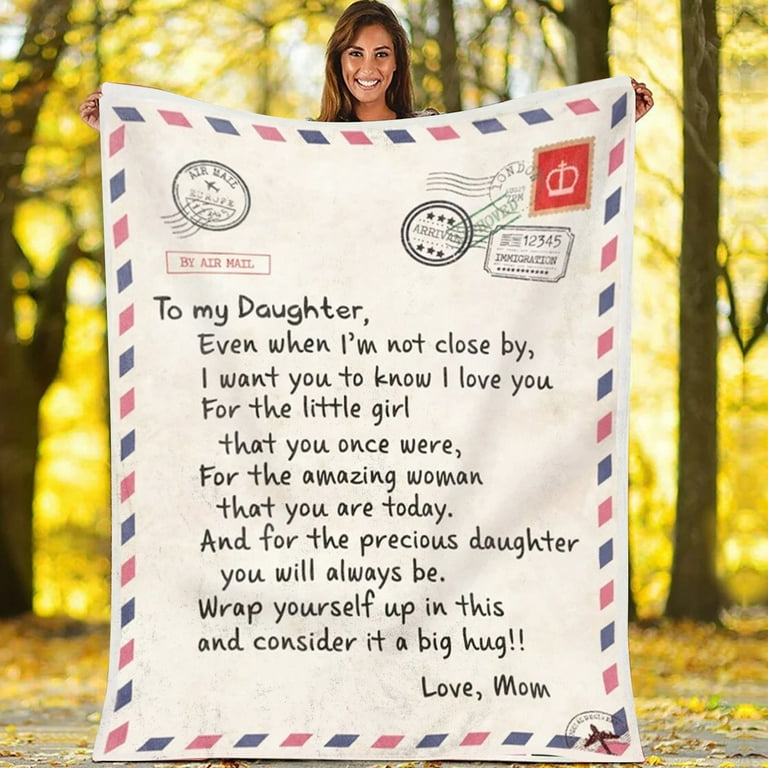 TAIAOJING To My Daughter Warm Gift Blanket Letter Blanket