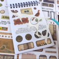 thumbnail image 3 of Vintage Stickers for Scrapbooking, 50 Sheets Precut Washi Stickers Book for Journaling, Junk Journal Supplies D, 3 of 8