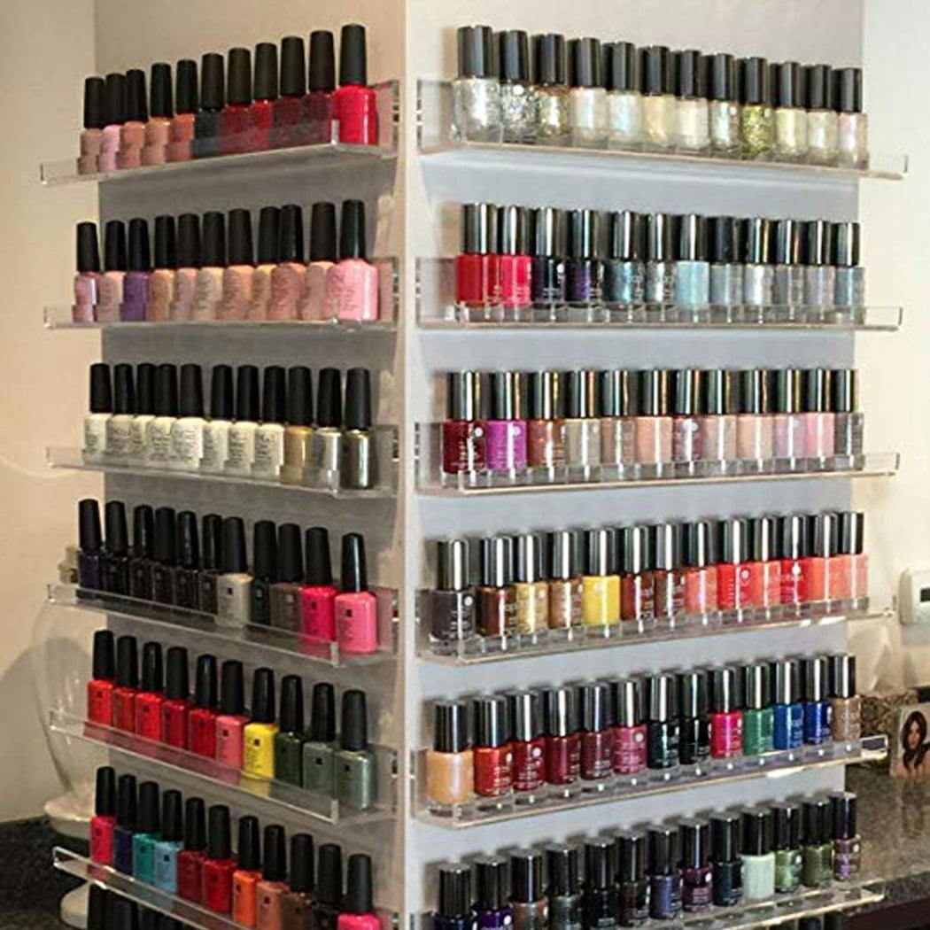 Coofit Clear Nail Polish Holder 3 Tier Acrylic Nail Polish Rack Nail Polish Wall Rack Walmart