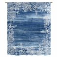 thumbnail image 2 of Blue Coastal Sheer Curtains 84 Inches Long, Summer Ocean Sea Waves Starfish Corals Light Filering Curtains, Breathable Simi Curtain Privacy Drapes for Living Room Bedroom Lightweight Window Treatment, 2 of 9