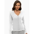 thumbnail image 6 of Women's Long Sleeve V-Neck Button Down Cardigan Shrugs Sweater, 6 of 6
