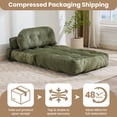thumbnail image 6 of JONPONY Folding Sofa Bed, Convertible Sleeper Chair with Pillow Foldable Mattress with Back Support, Portable Sleeper Chair Bed Comfort Floor Sofa for Living room Bedroom, Single, Dark Green, 6 of 9
