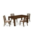 thumbnail image 2 of East West Furniture Lismore 5 Piece A Dining Table Set in Walnut Finish, 2 of 6
