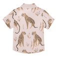 thumbnail image 2 of Dailycode Small Short Sleeve Button Down Shirts Cheetah Leopard Casual Shirt 3-10 Years, 2 of 9