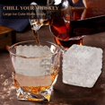 thumbnail image 3 of Molde para cubitos de hielo de whisky, cubitos de hielo de whisky de 2 pulgadas, bandeja de cubitos de hielo de silicona con tapa, 3 of 4