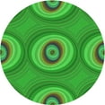 thumbnail image 1 of Ahgly Tapis Rond Lavable en Machine Intérieur Transitionnel Vert Lime, 7 Pieds Rond, 1 of 7