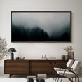 thumbnail image 4 of Large Framed Canvas Print Moody Foggy Landscape Painting with Black and Gray TonesWall Art Decorative Ready to Hang Painting for Living room Bedroom 60x30 inches Black Frame, 4 of 9