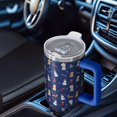 thumbnail image 6 of Dark Blue Christmas Dog and Snowman Pattern Tumbler with Handle and Lid,40oz Double Wall Vacuum Insulated Tumbler,Cups Gift for Women and Men, 6 of 7