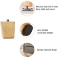 thumbnail image 2 of Juego de 4 patas para mueble, KkvoGmle, madera, 6cm, marrón, 2 of 5