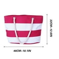 thumbnail image 5 of Zmeidao Hemp Rope Striped Canvas Bag Women Fashion Travel Shopping Practical Large Capacity Canvas Bag Beach Bag, 5 of 5
